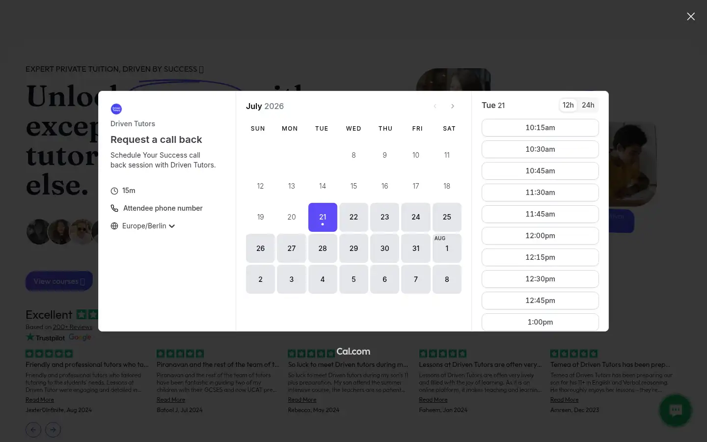 Screenshot of driventutors.co.uk
