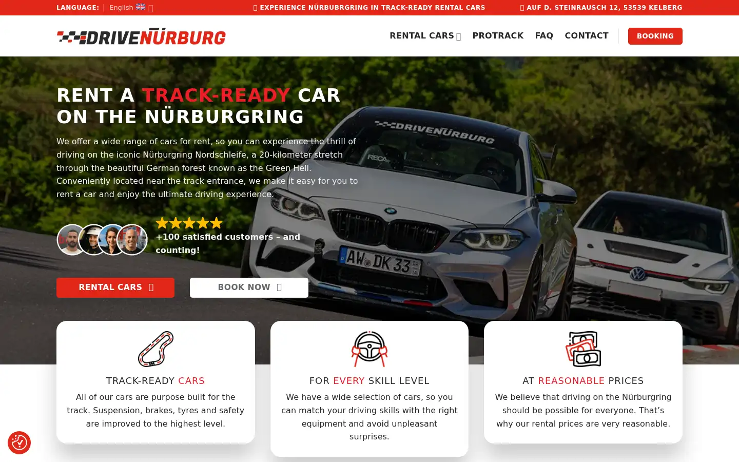 Screenshot of drivenurburg.com
