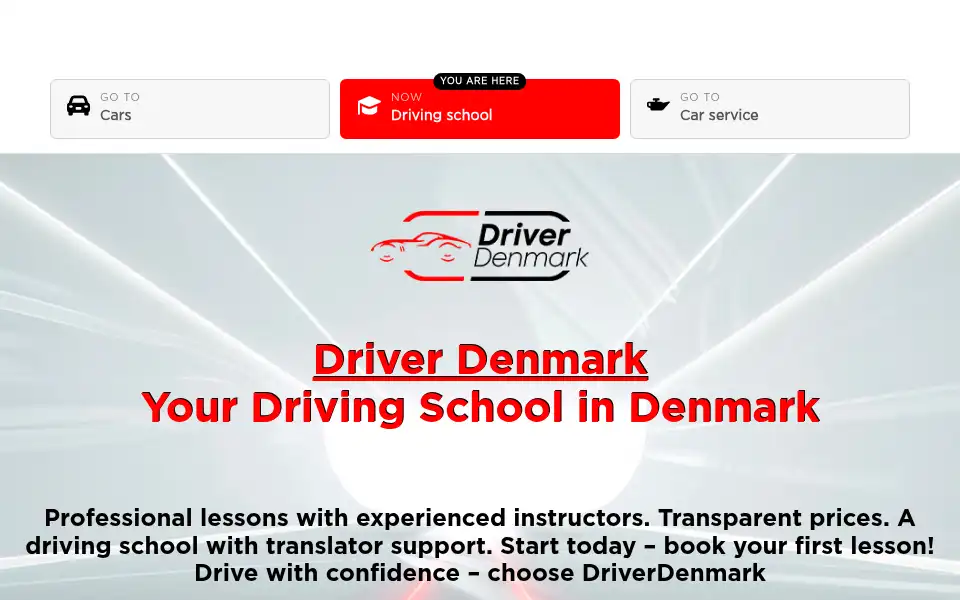 Screenshot of driverdenmark.com