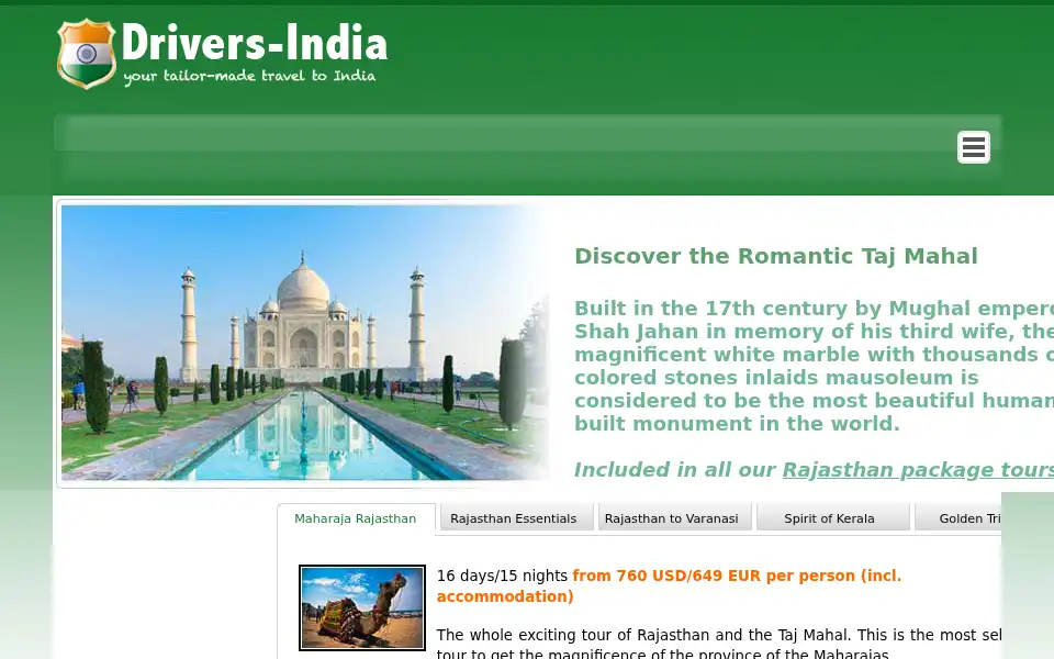 Screenshot of drivers-india.com