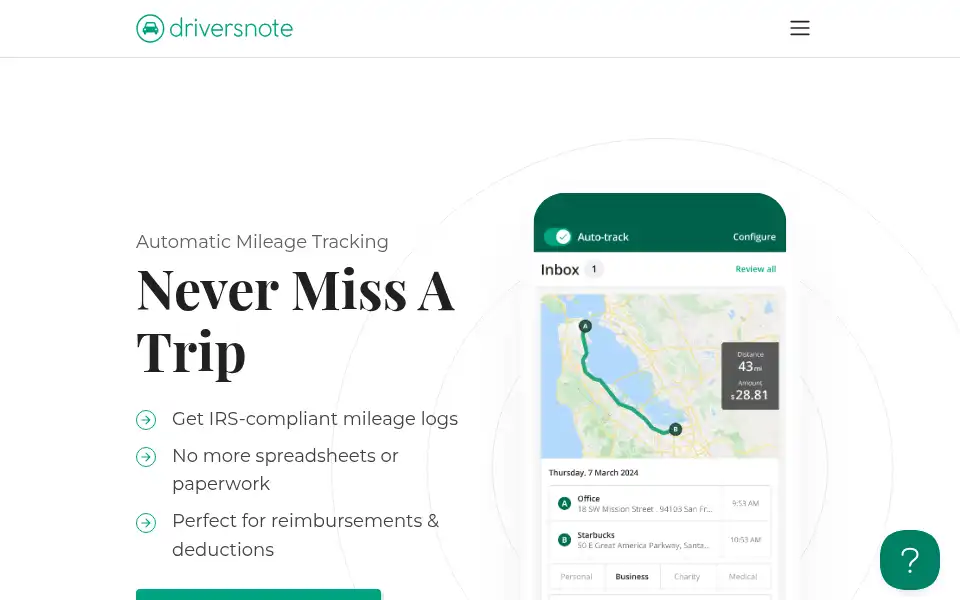 Screenshot of driversnote.com