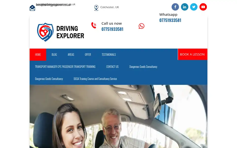 Screenshot of drivingexplorer.co.uk