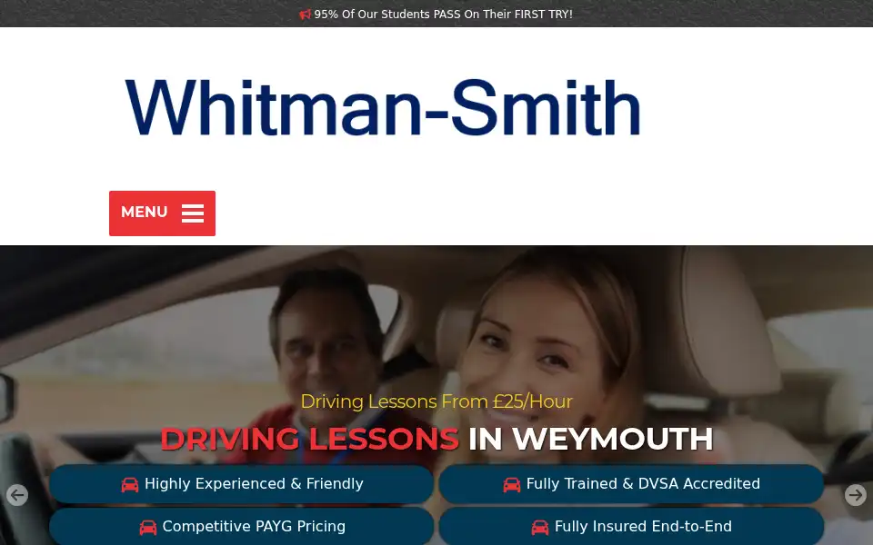 Screenshot of drivingschool.org.uk
