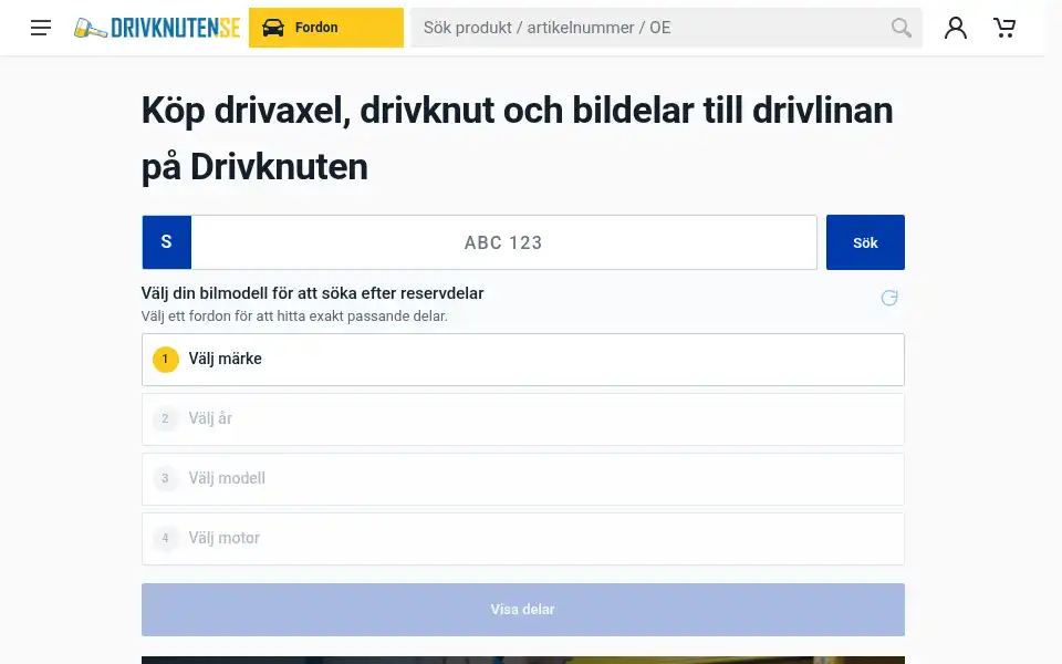 Screenshot of drivknuten.se