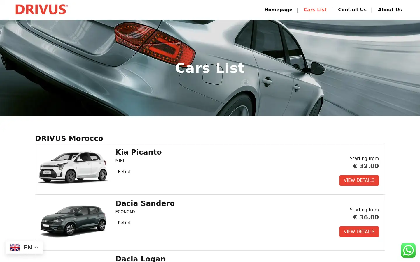 Screenshot of drivus.ma