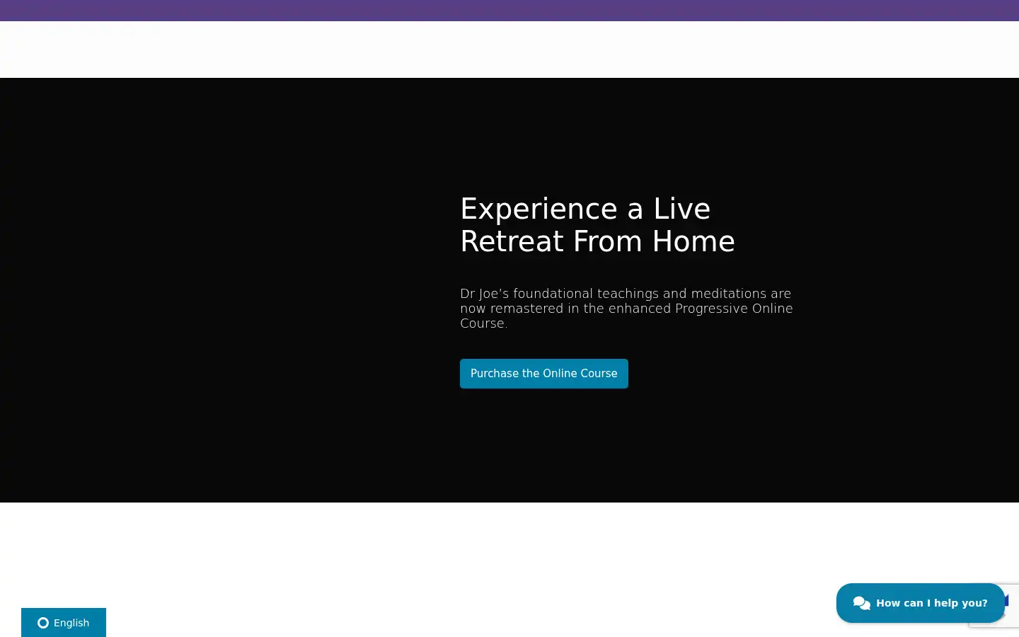 Screenshot of drjoedispenza.com