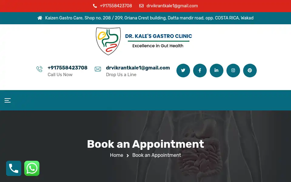 Screenshot of drkalegastroclinic.com