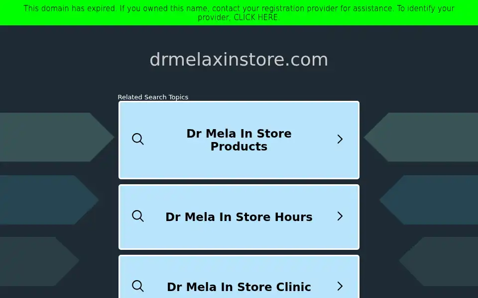 Screenshot of drmelaxinstore.com