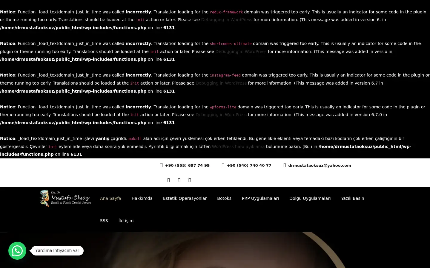Screenshot of drmustafaoksuz.com
