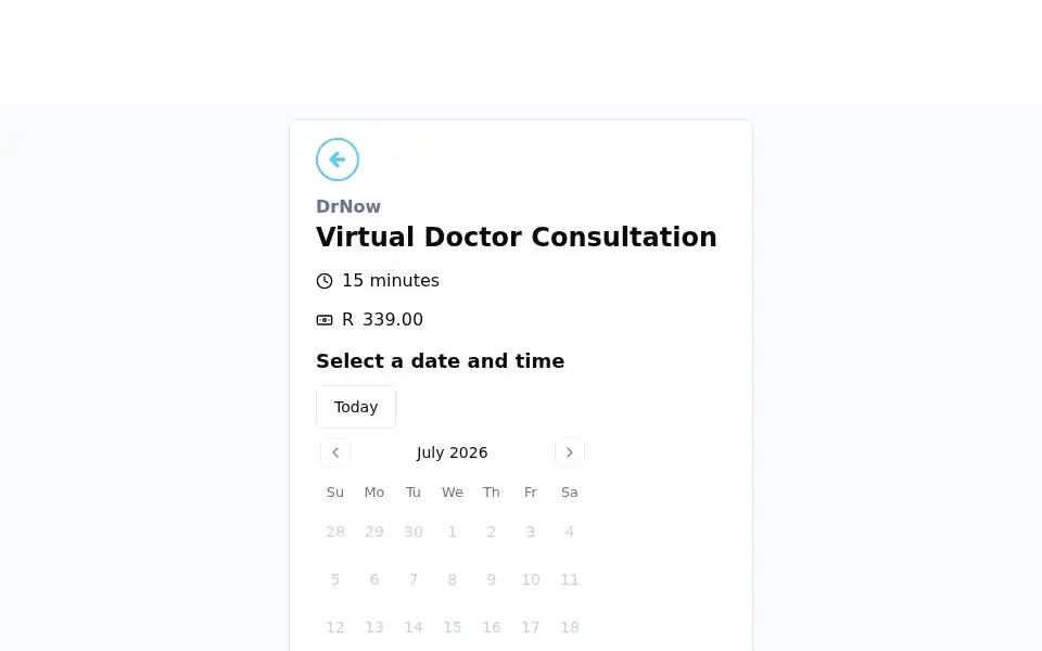 Screenshot of drnow.co.za