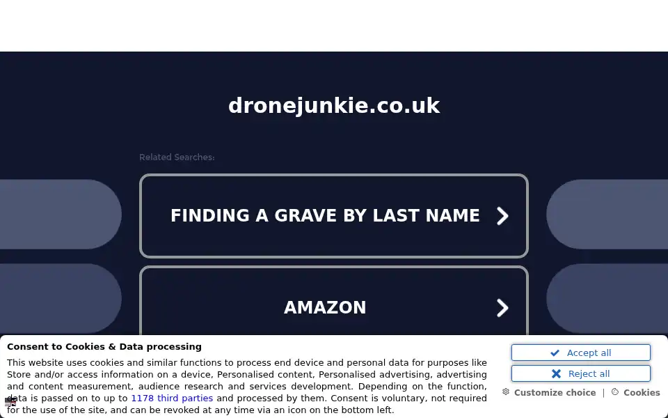 Screenshot of dronejunkie.co.uk