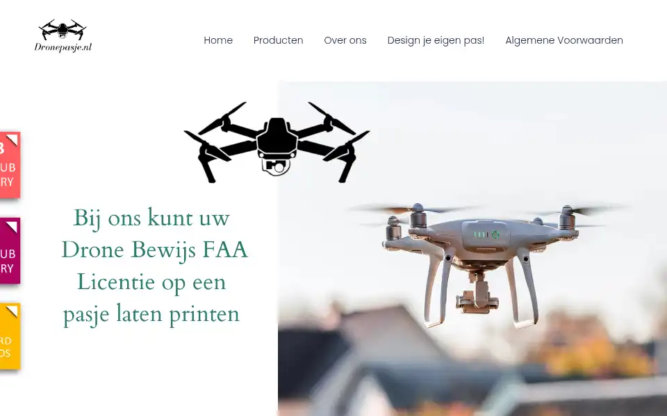 Screenshot of dronepasje.nl