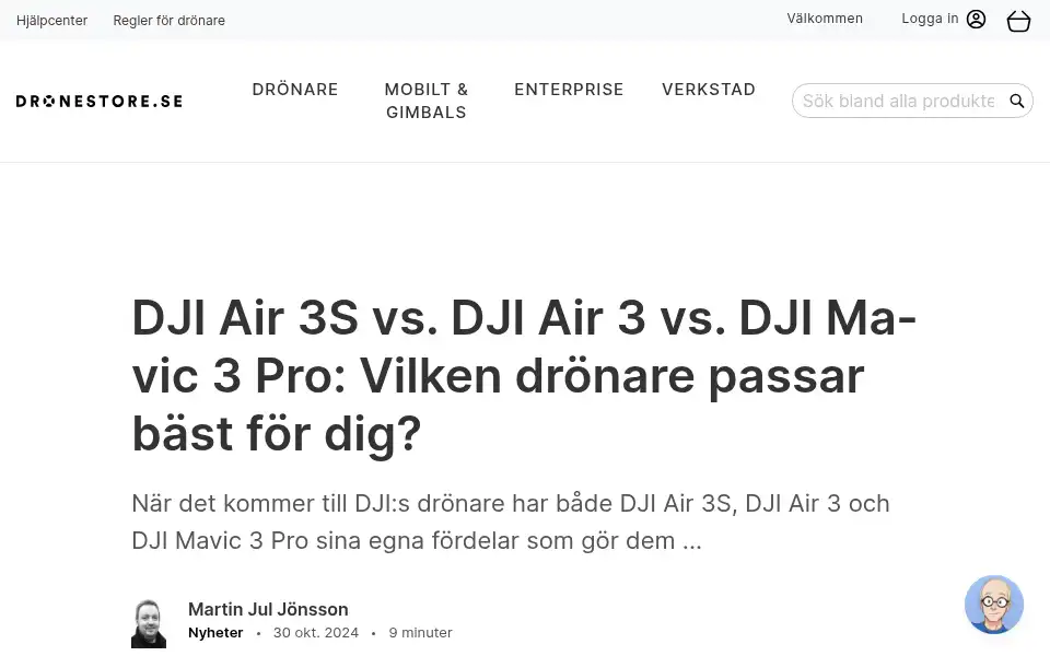 Screenshot of dronestore.se