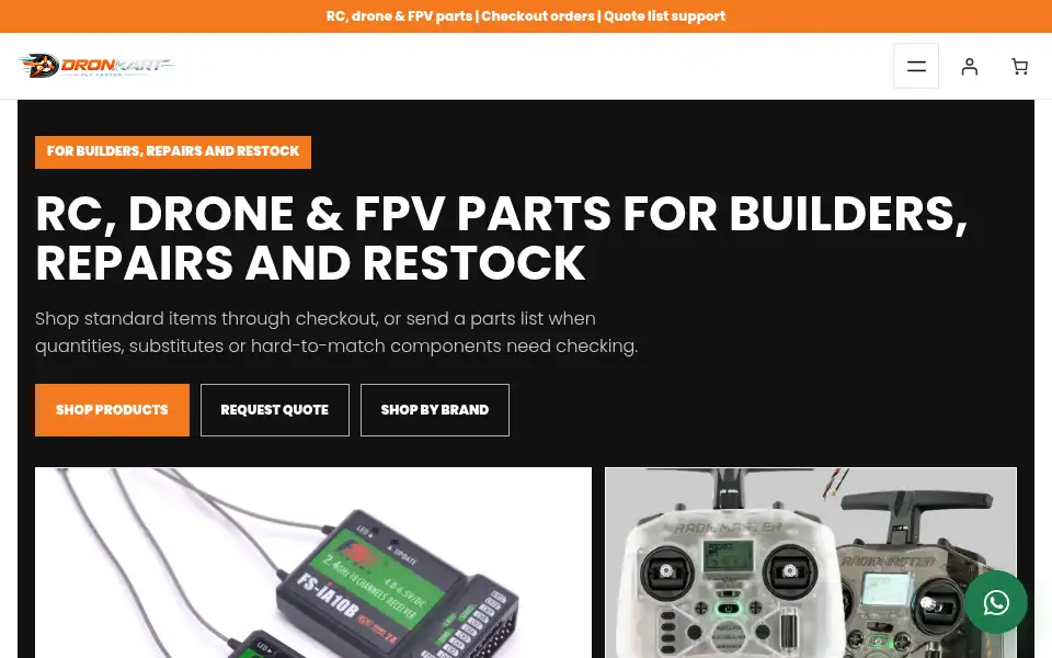 Screenshot of dronkart.com