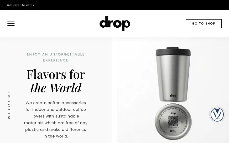 Screenshot of drop.business