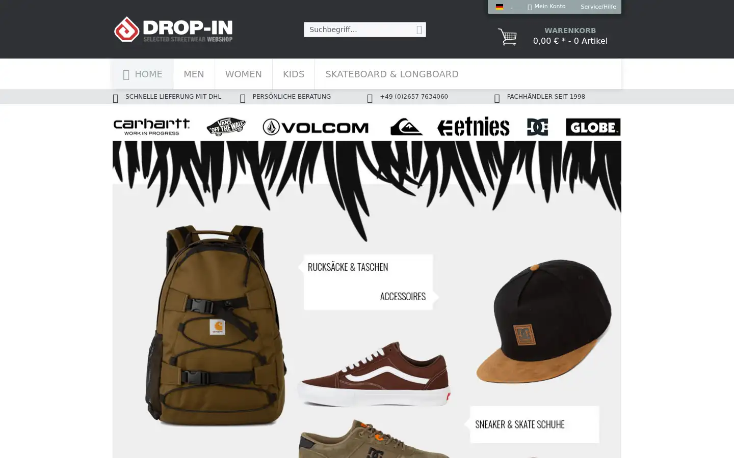 Screenshot of drop-in.de