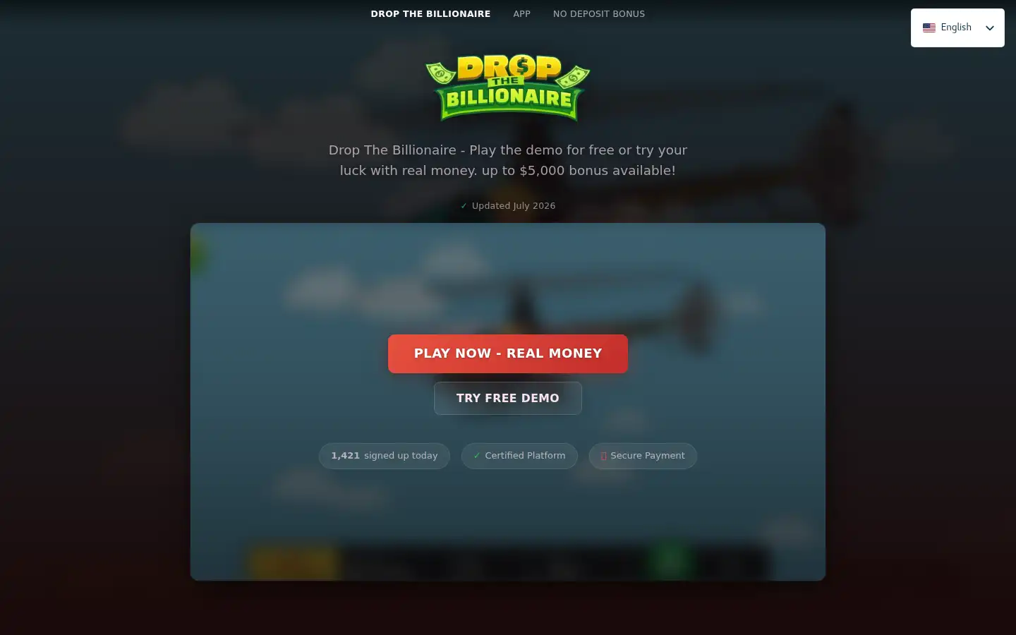 Screenshot of drop-the-billionaire.com