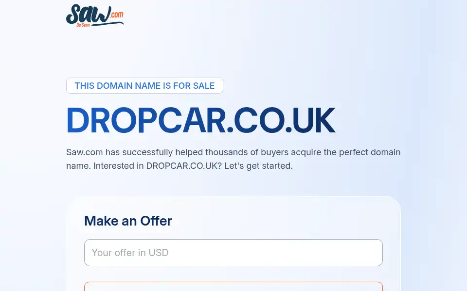 Screenshot of dropcar.co.uk