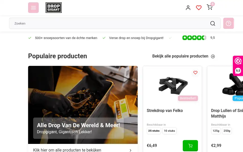 Screenshot of dropgigant.nl