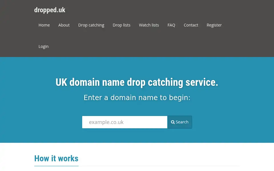 Screenshot of dropped.uk