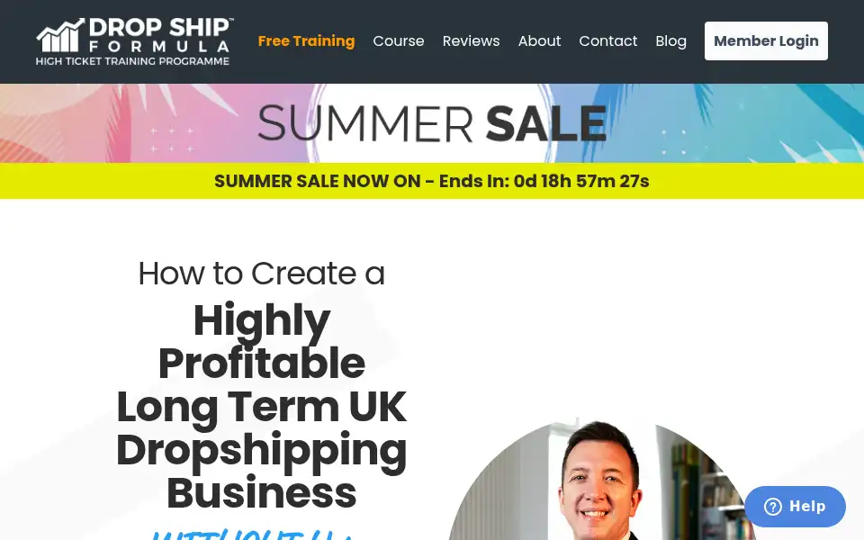 Screenshot of dropshipformula.co.uk
