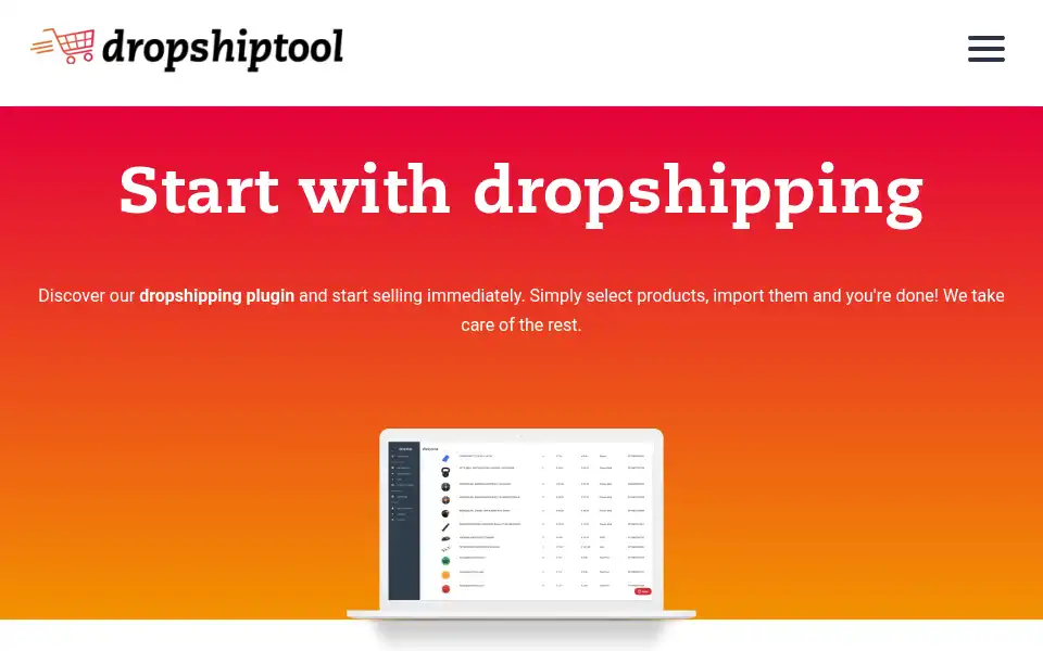 Screenshot of dropshiptool.eu