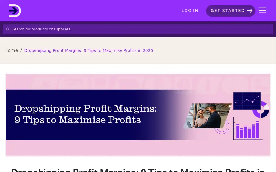 Screenshot of dropshipzone.com.au