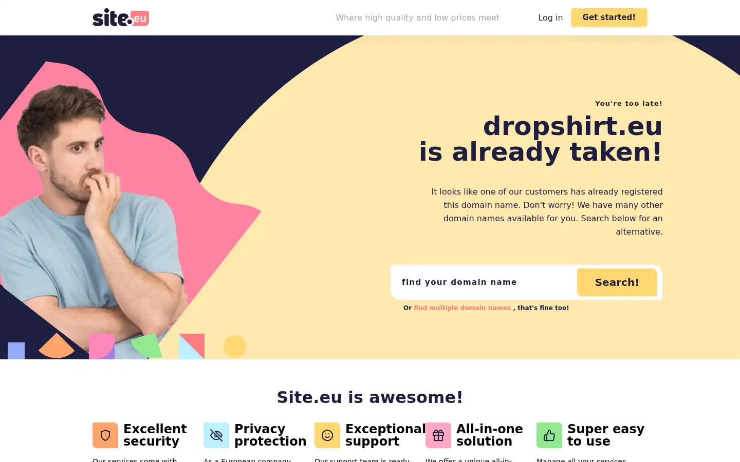 Screenshot of dropshirt.eu