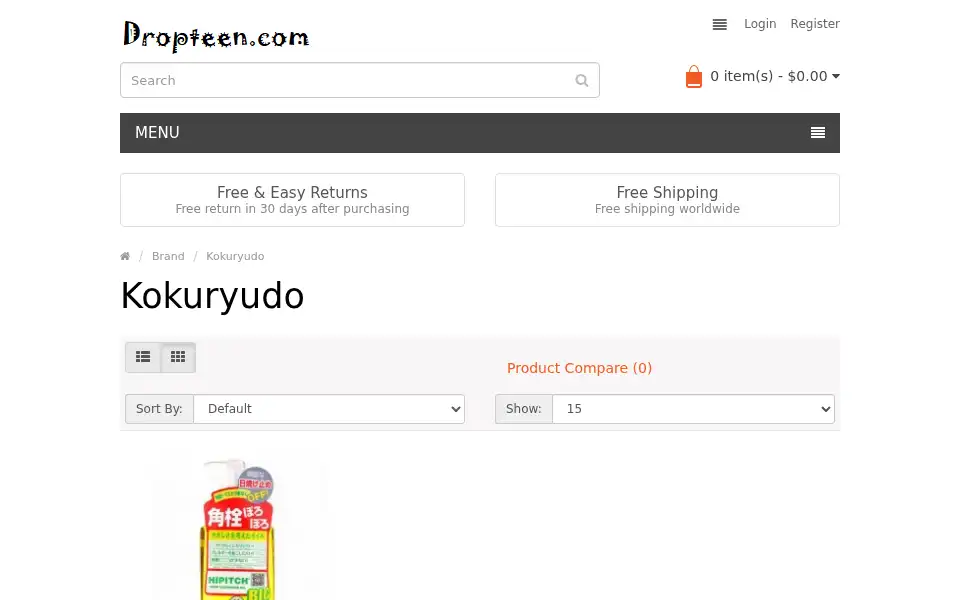 Screenshot of dropteen.com
