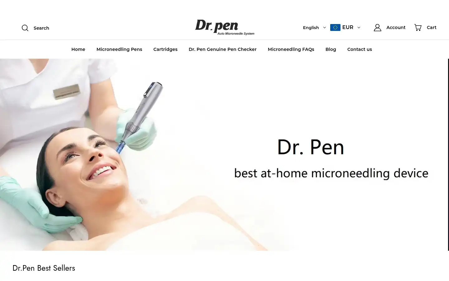 Screenshot of drpenskincare.com