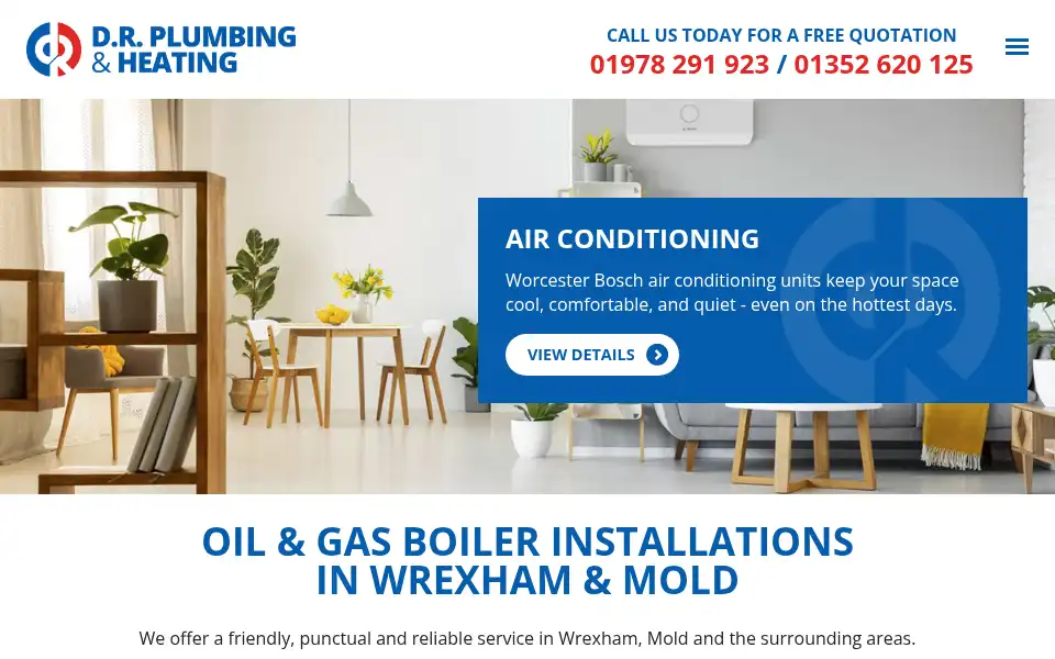 Screenshot of drplumbingandheating.co.uk