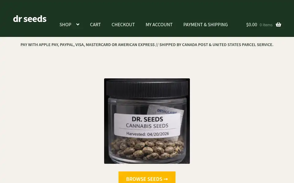 Screenshot of drseeds.net