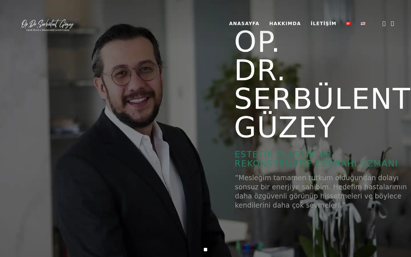 Screenshot of drserbulentguzey.com