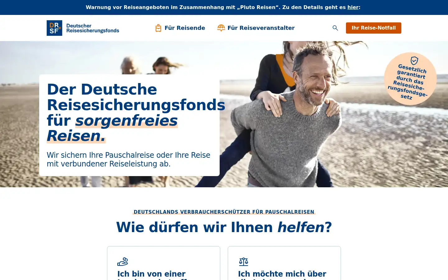 Screenshot of drsf.reise
