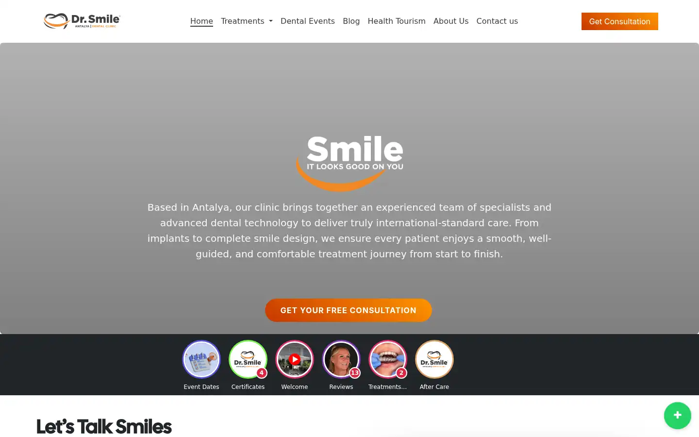 Screenshot of drsmileantalya.com