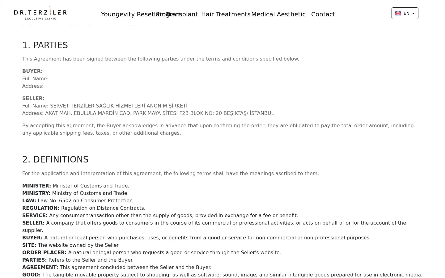 Screenshot of drterziler.com