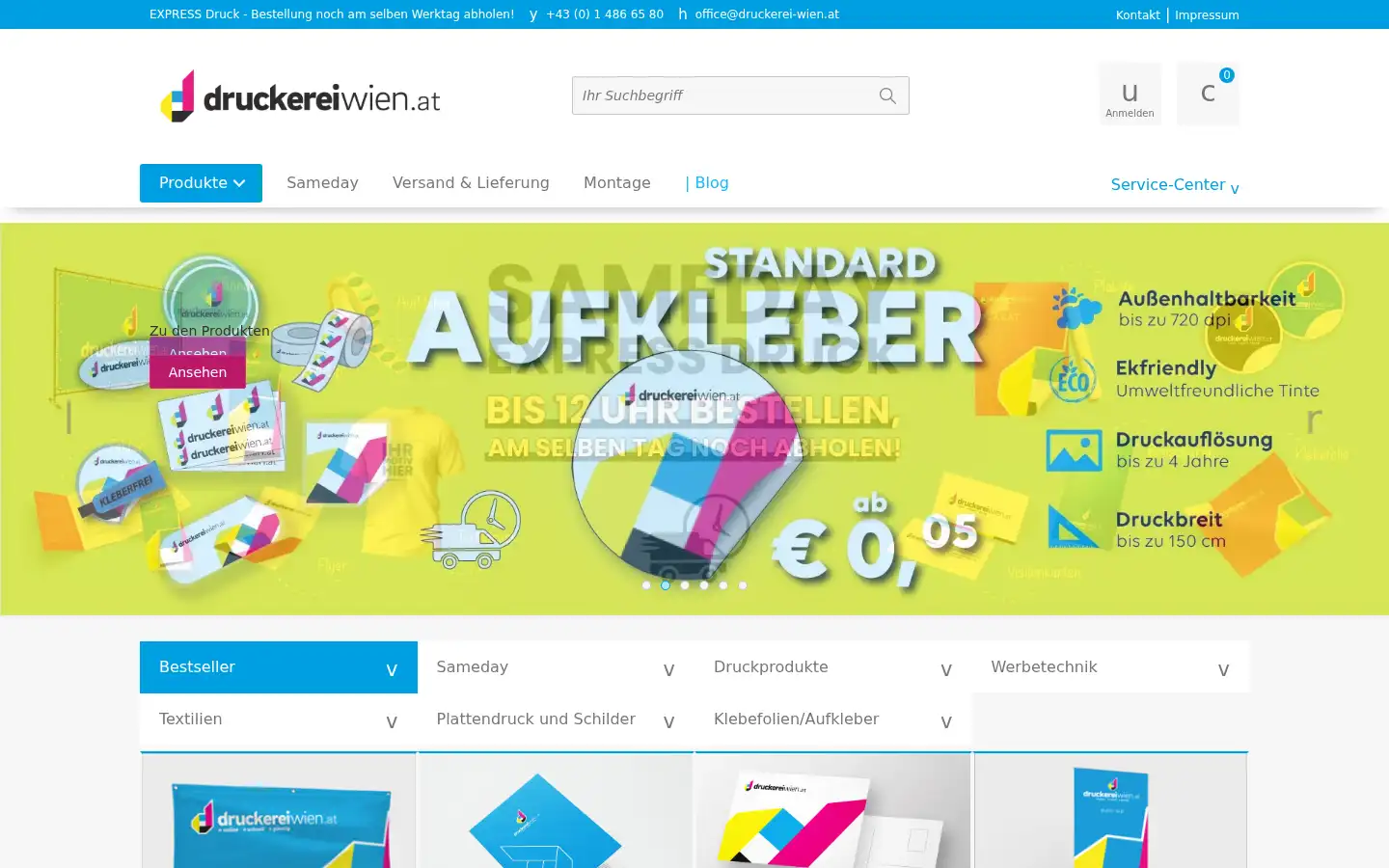 Screenshot of druckereiwien.at