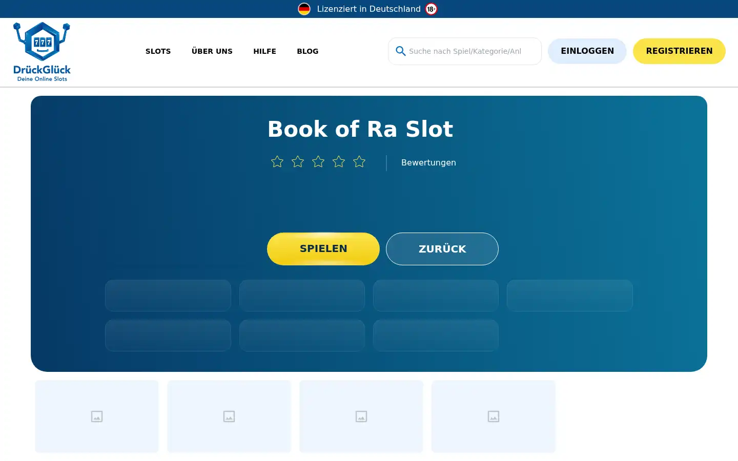 Screenshot of drueckglueck.de