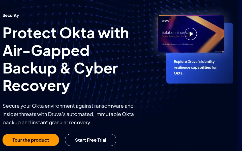 Screenshot of druva.com