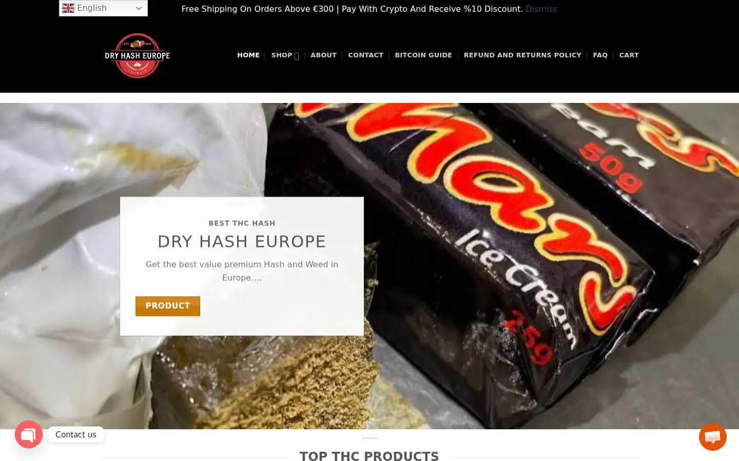 Screenshot of dryhasheurope.com