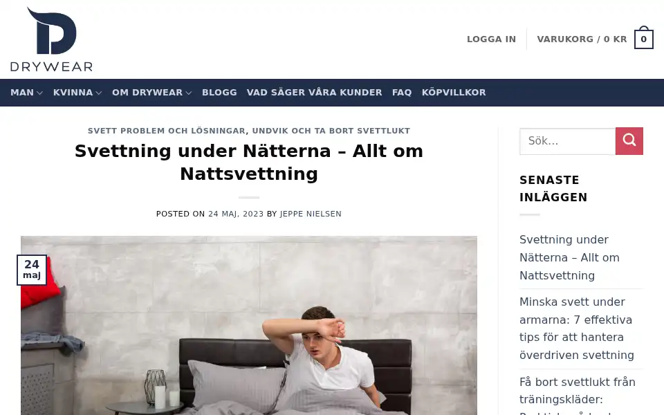 Screenshot of drywear.se