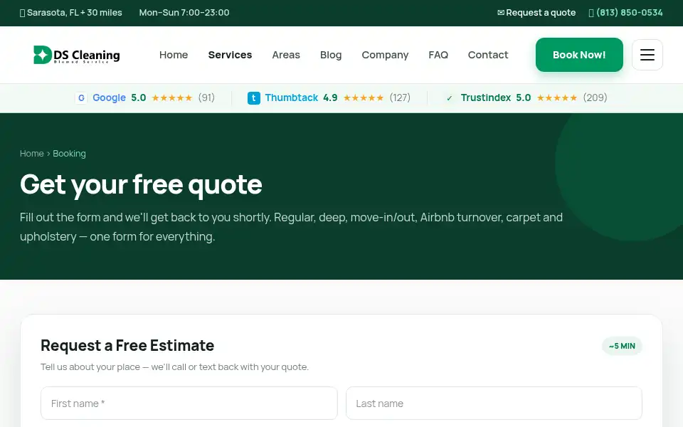 Screenshot of ds-cleaning.com