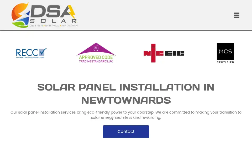 Screenshot of dsasolar.co.uk