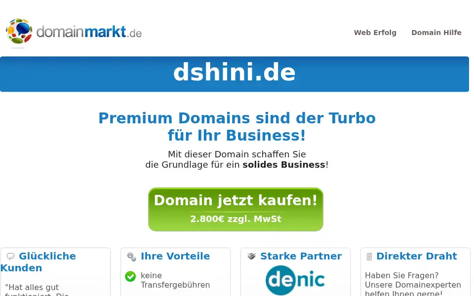 Screenshot of dshini.de