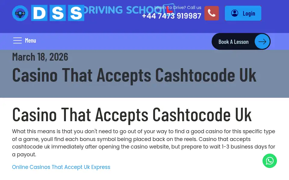 Screenshot of dssdrivingschool.com