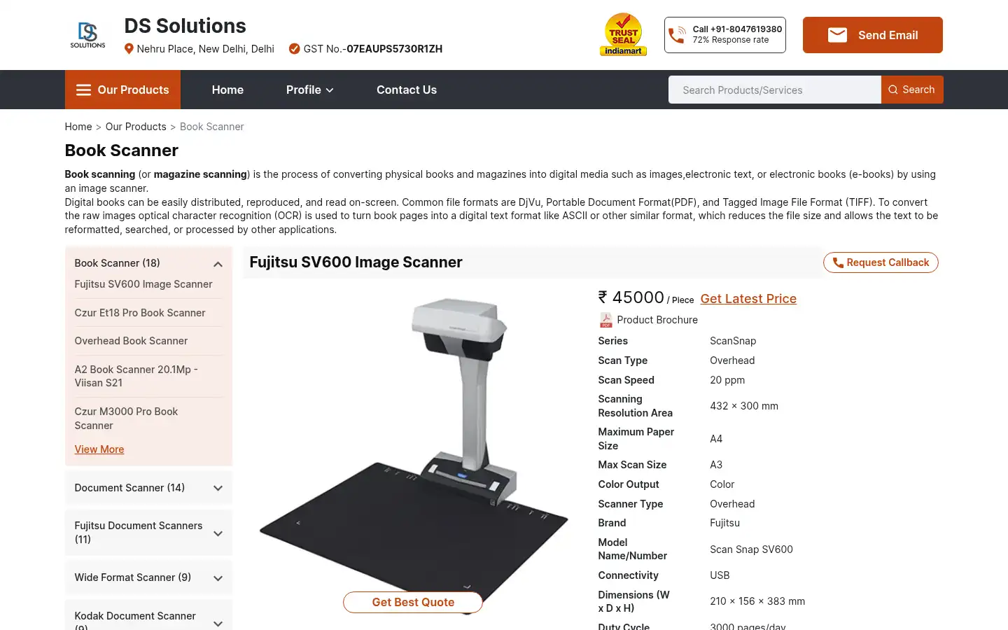 Screenshot of dssolutions.in