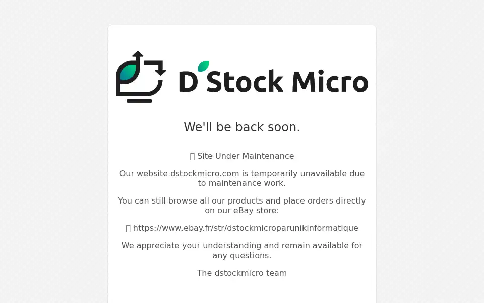 Screenshot of dstockmicro.com
