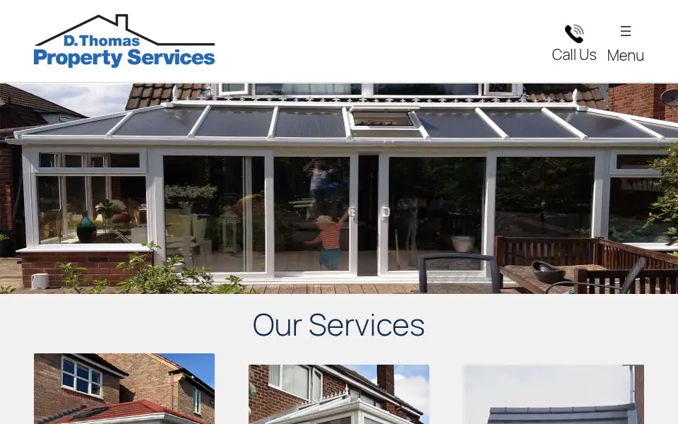 Screenshot of dthomaspropertyservices.co.uk
