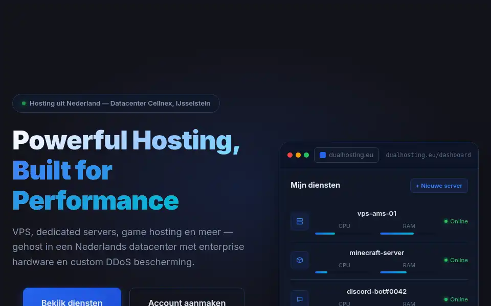 Screenshot of dualhosting.eu