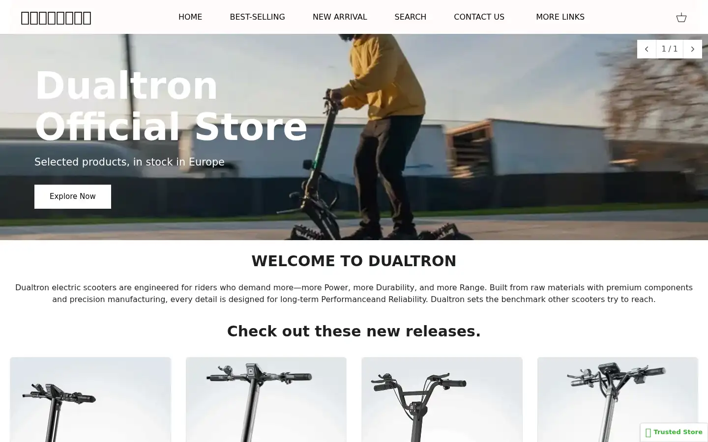 Screenshot of dualtroneu.com